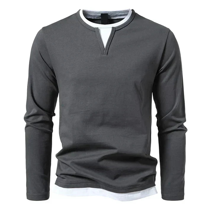 Elmont | Combed Cotton Long Sleeve T-Shirt