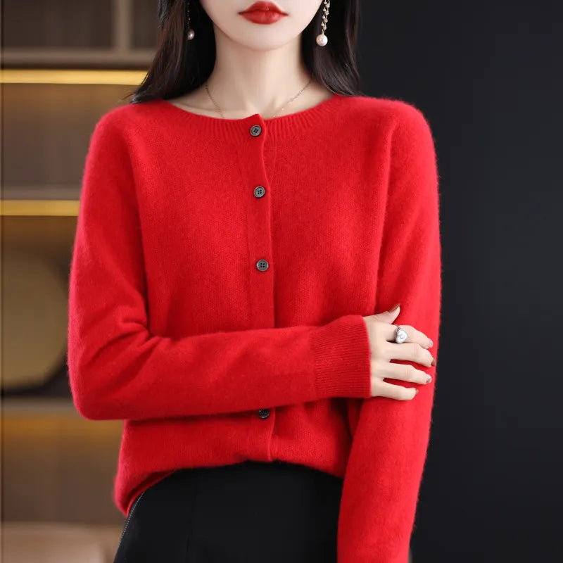 Elmont | Wool Crewneck Cardigan