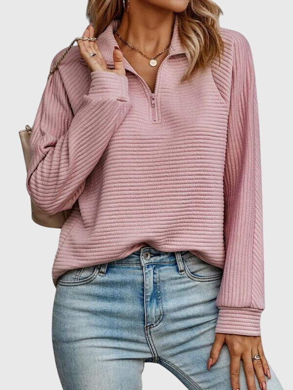 Elmont | V-Neck Zip Sweater