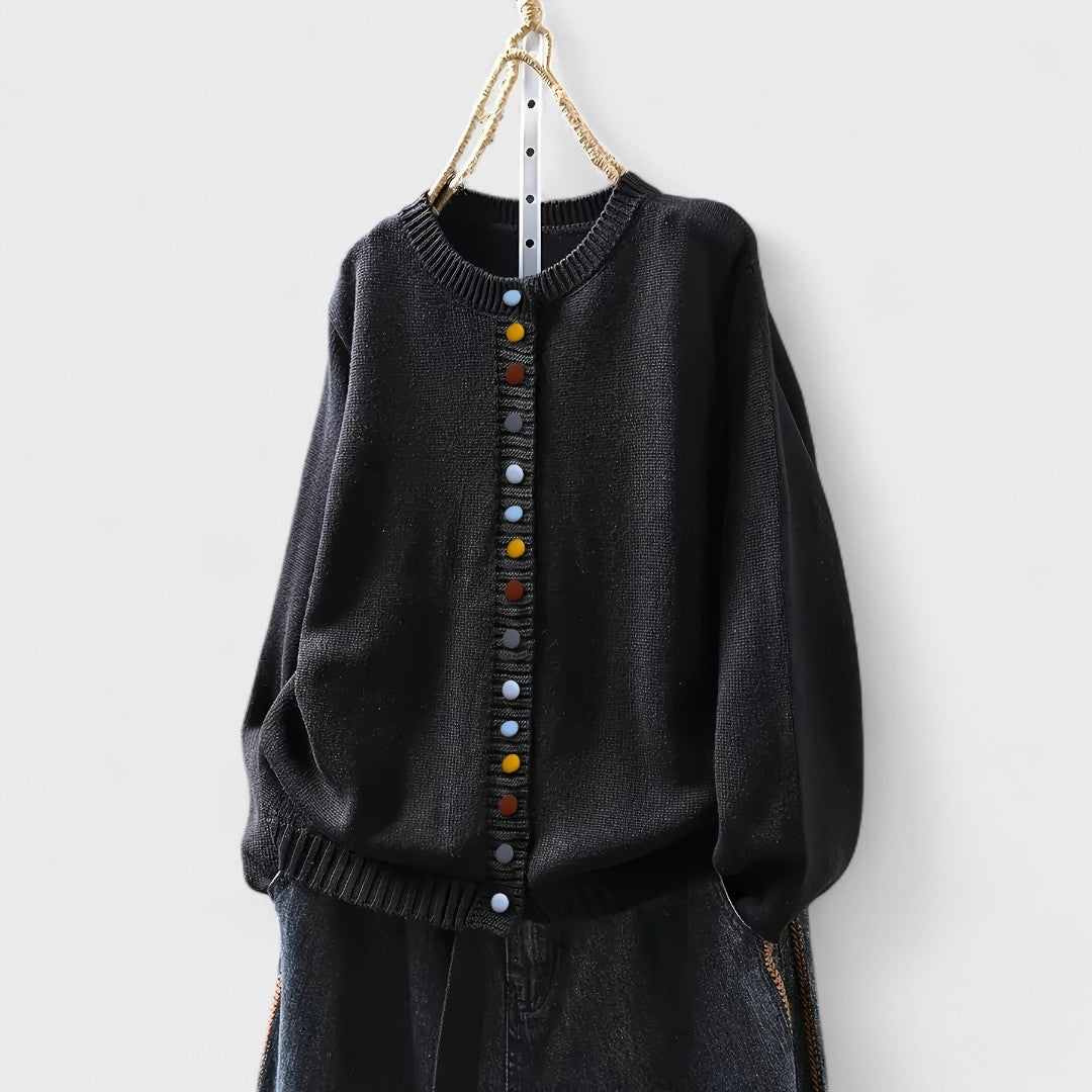 Elmont | Button-Detail Knit Cardigan