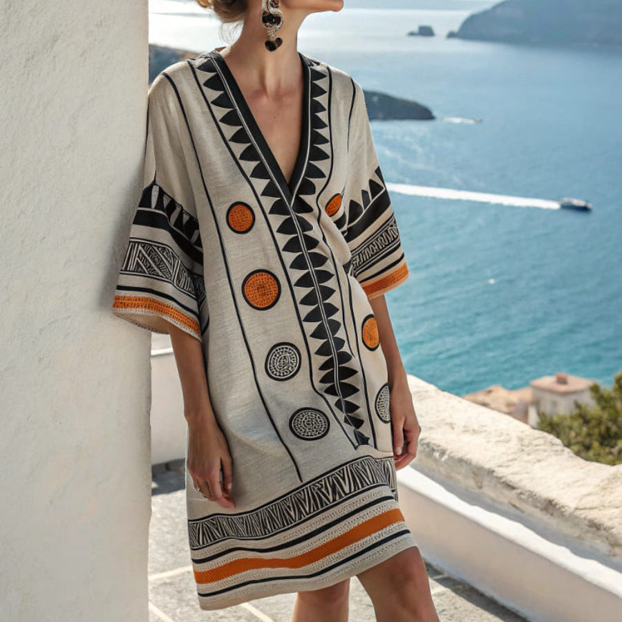 M&H | Tunic Dress with Striped Pockets