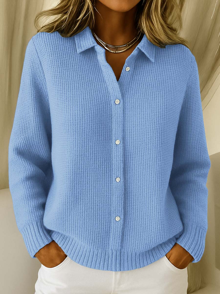 Sarah | Collared Button-Front Sweater