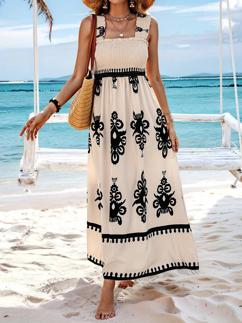 M&H | Smocked Bodice Maxi Dress