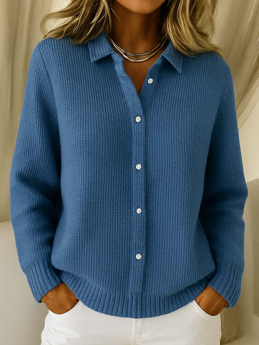 Imani | Collared Button-Front Sweater
