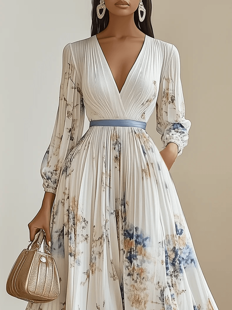 M&H | Balloon Sleeve Maxi Dress
