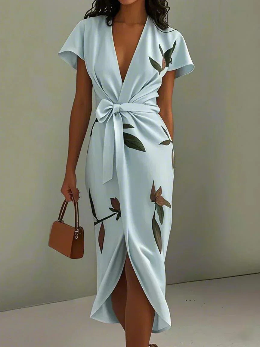 M&H | Knotted Wrap Midi Dress