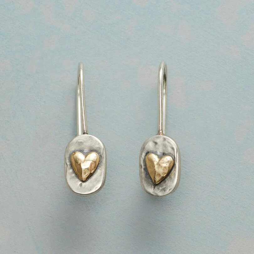 Elmont | Two-Tone Heart Earrings