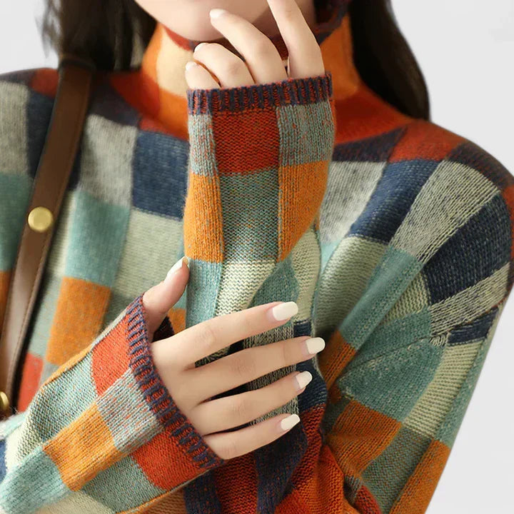 Elmont | Checked Knit Sweater