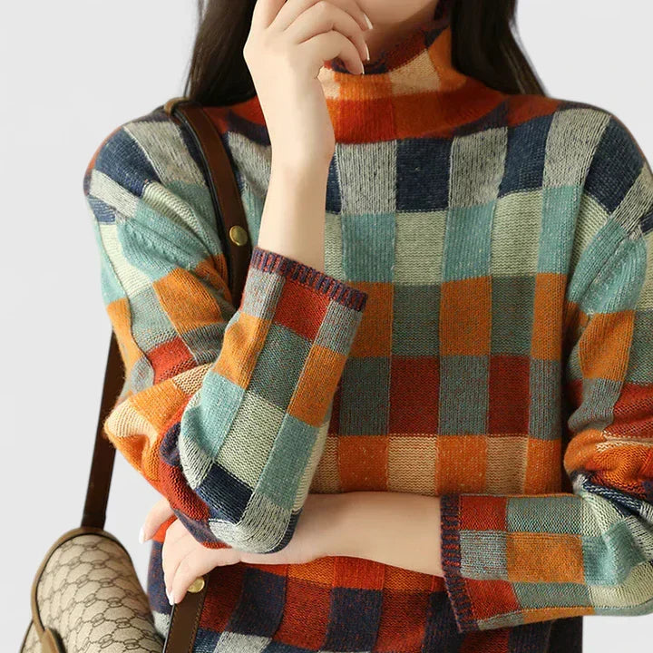 Elmont | Checked Knit Sweater
