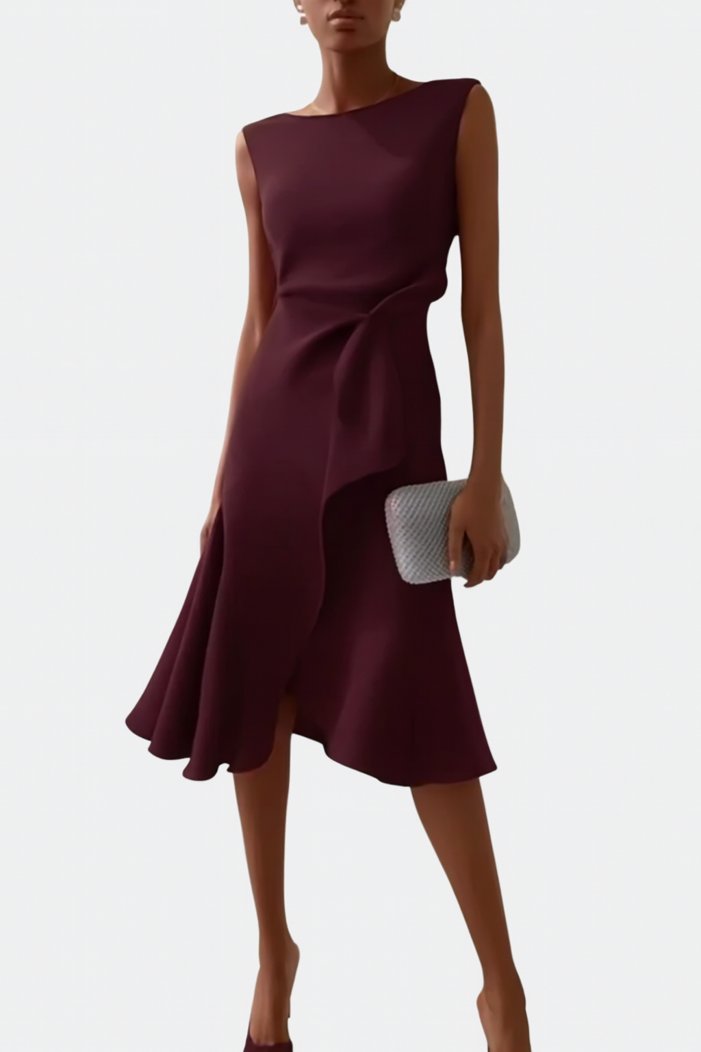 Maya | Ruffle Hem Wrap Midi Dress