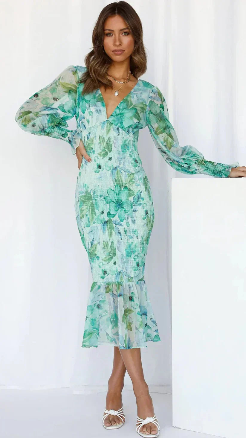 M&H | Floral Puff Sleeve Dress