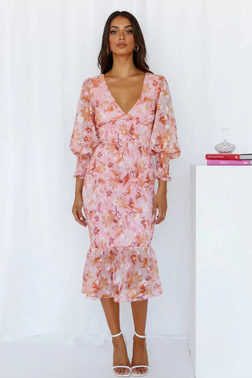 M&H | Floral Puff Sleeve Dress