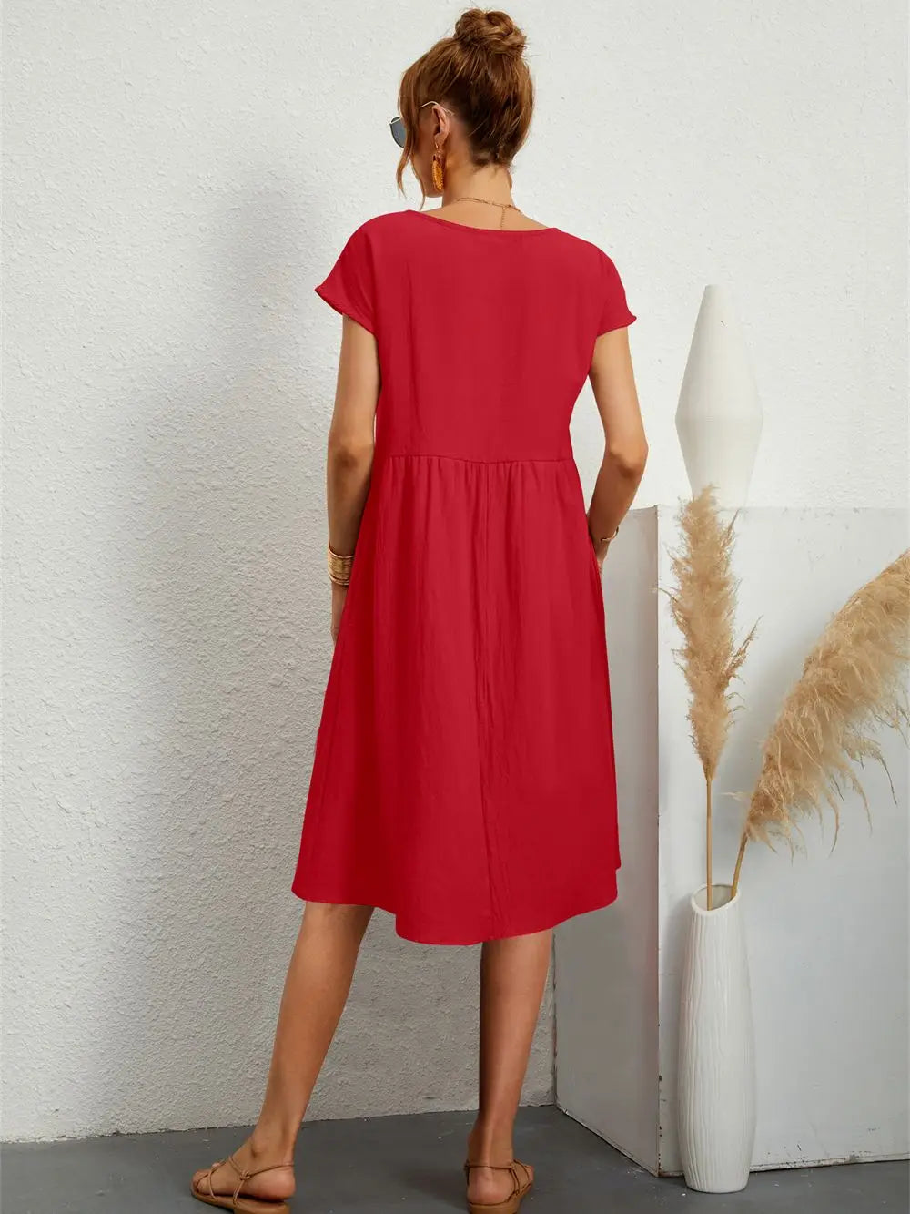 Maya | Relaxed Midi Dress with Pockets
