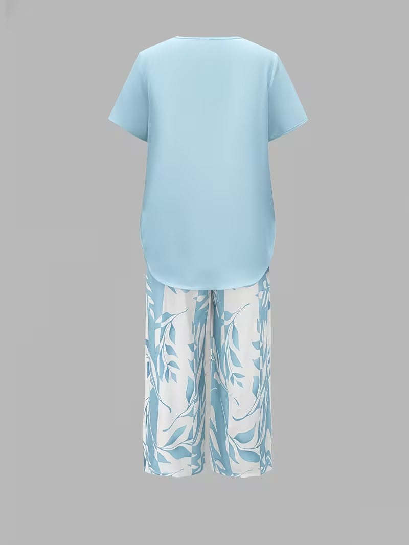 M&H | Leaf Print Two-Piece Set