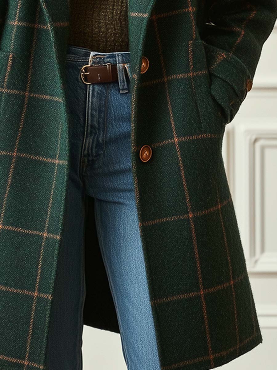 Elmont | Checked Wool Coat