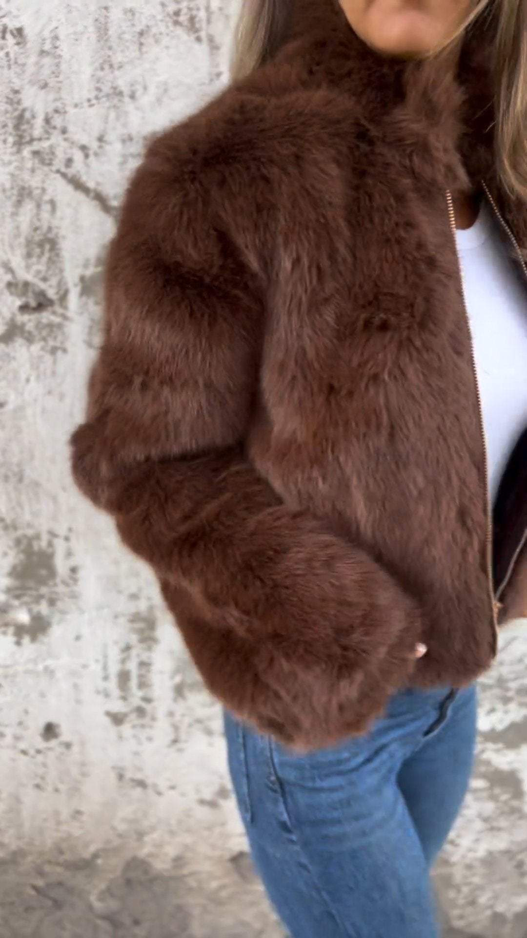 Elmont | Fur-Cotton Zip-Up Coat