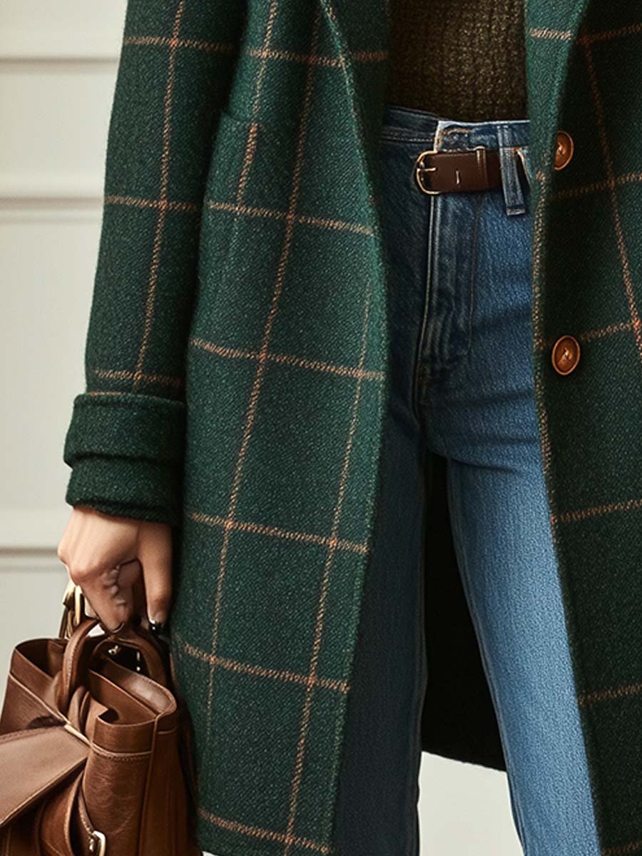 Elmont | Checked Wool Coat