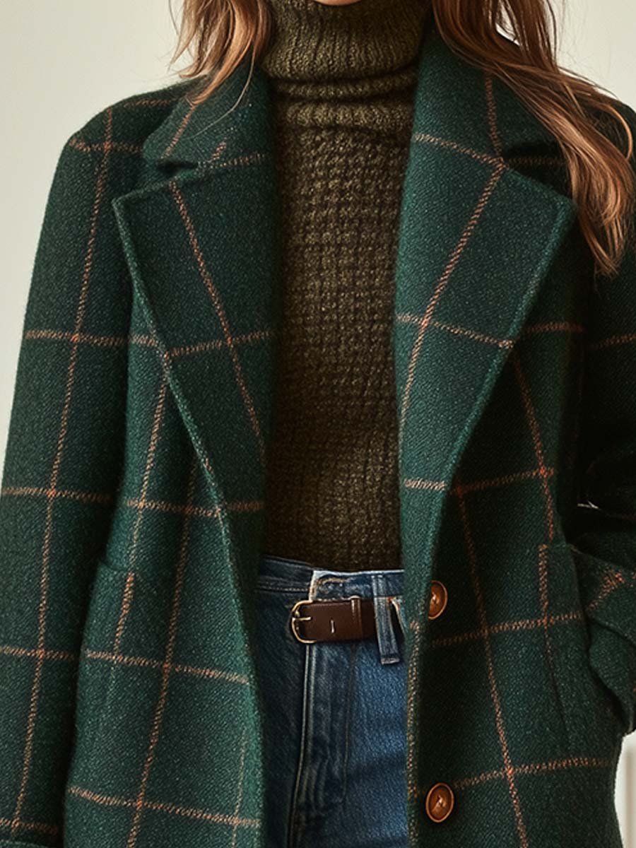 Elmont | Checked Wool Coat