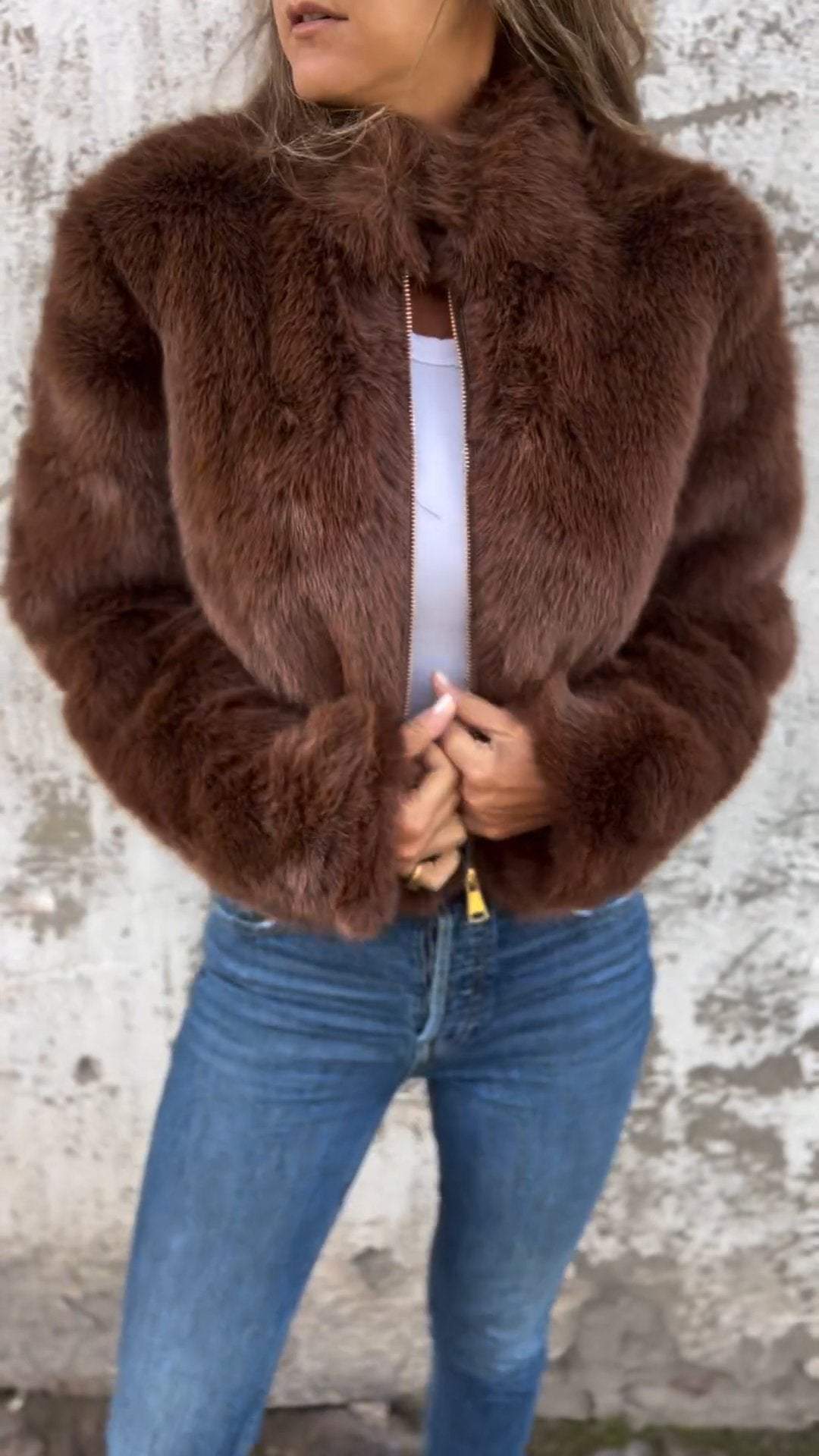 Elmont | Fur-Cotton Zip-Up Coat