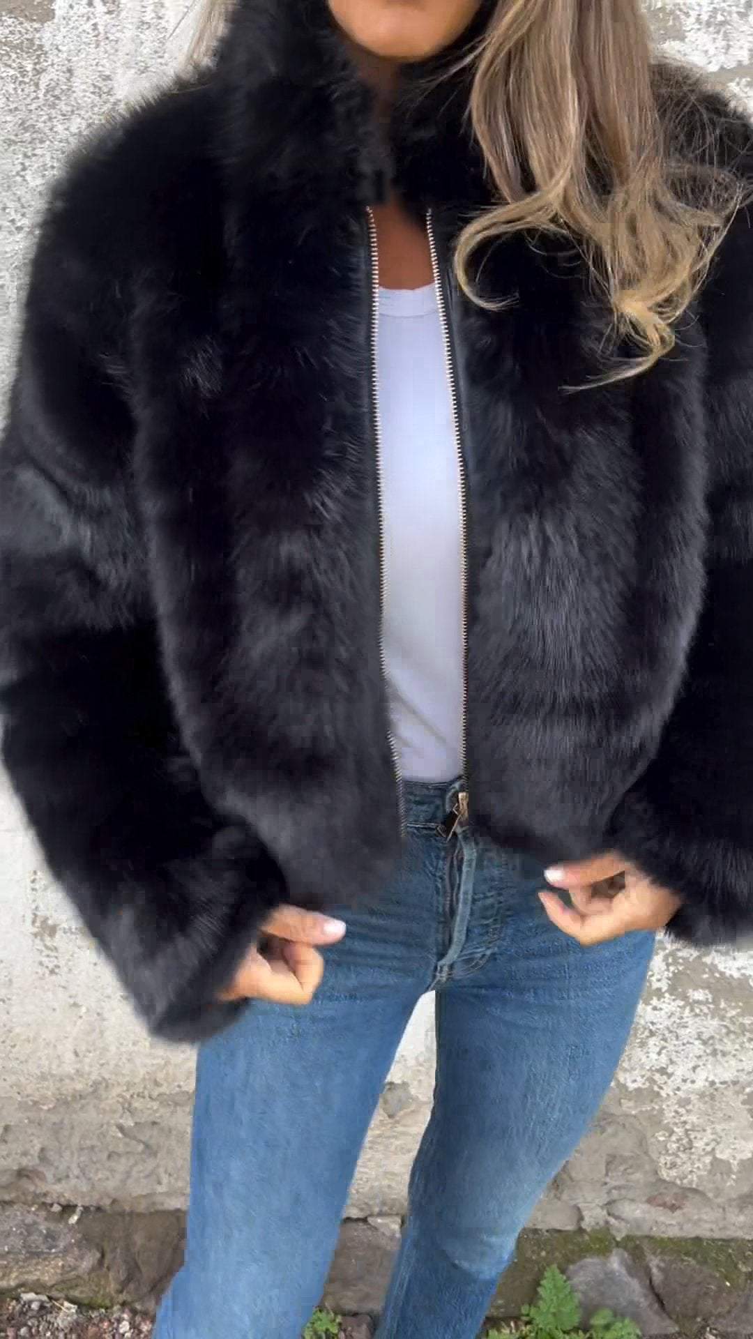 Elmont | Fur-Cotton Zip-Up Coat
