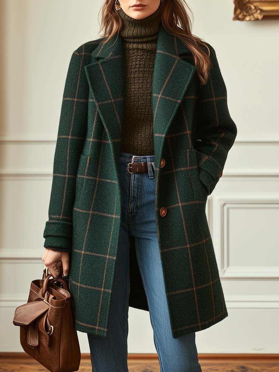 Elmont | Checked Wool Coat