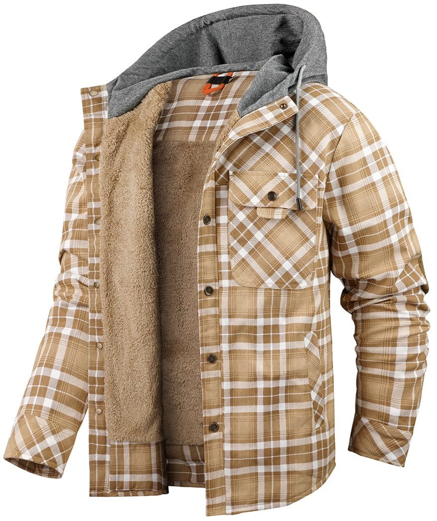Elmont | Hooded Sherpa-Lined Flannel Jacket