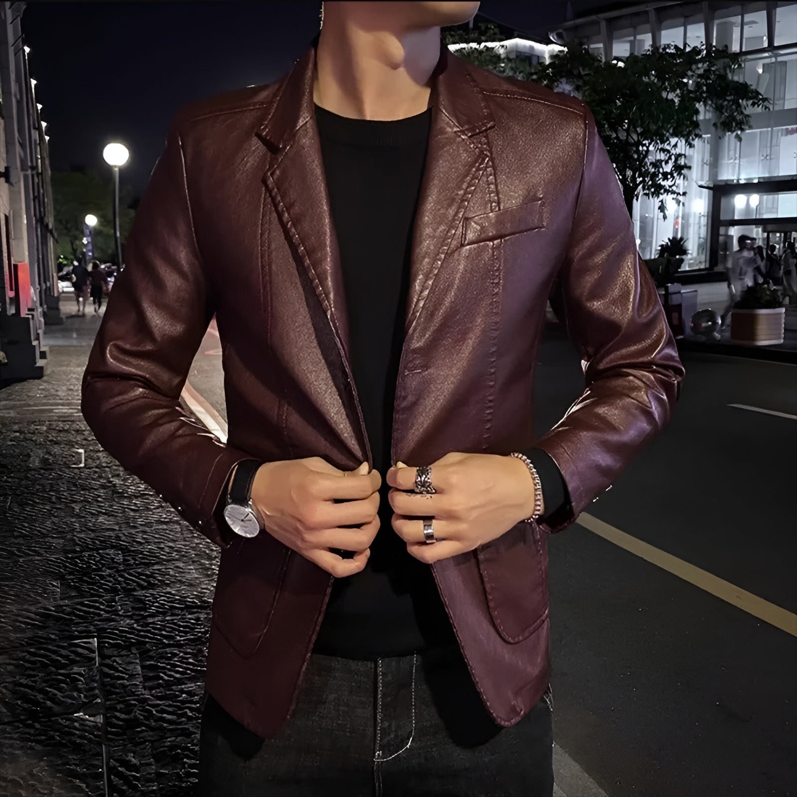 Elmont | Men's Business Casual Leather Jacket