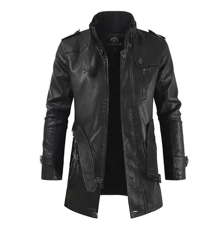 Elmont | Men's Long Leather Coat