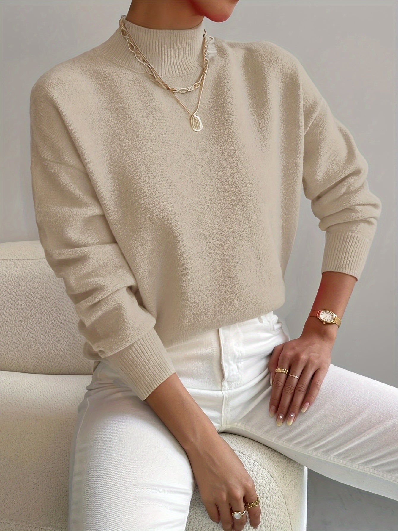 Elmont | High-Neck Knit Sweater