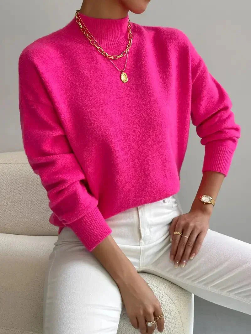 Elmont | High-Collar Knit Sweater