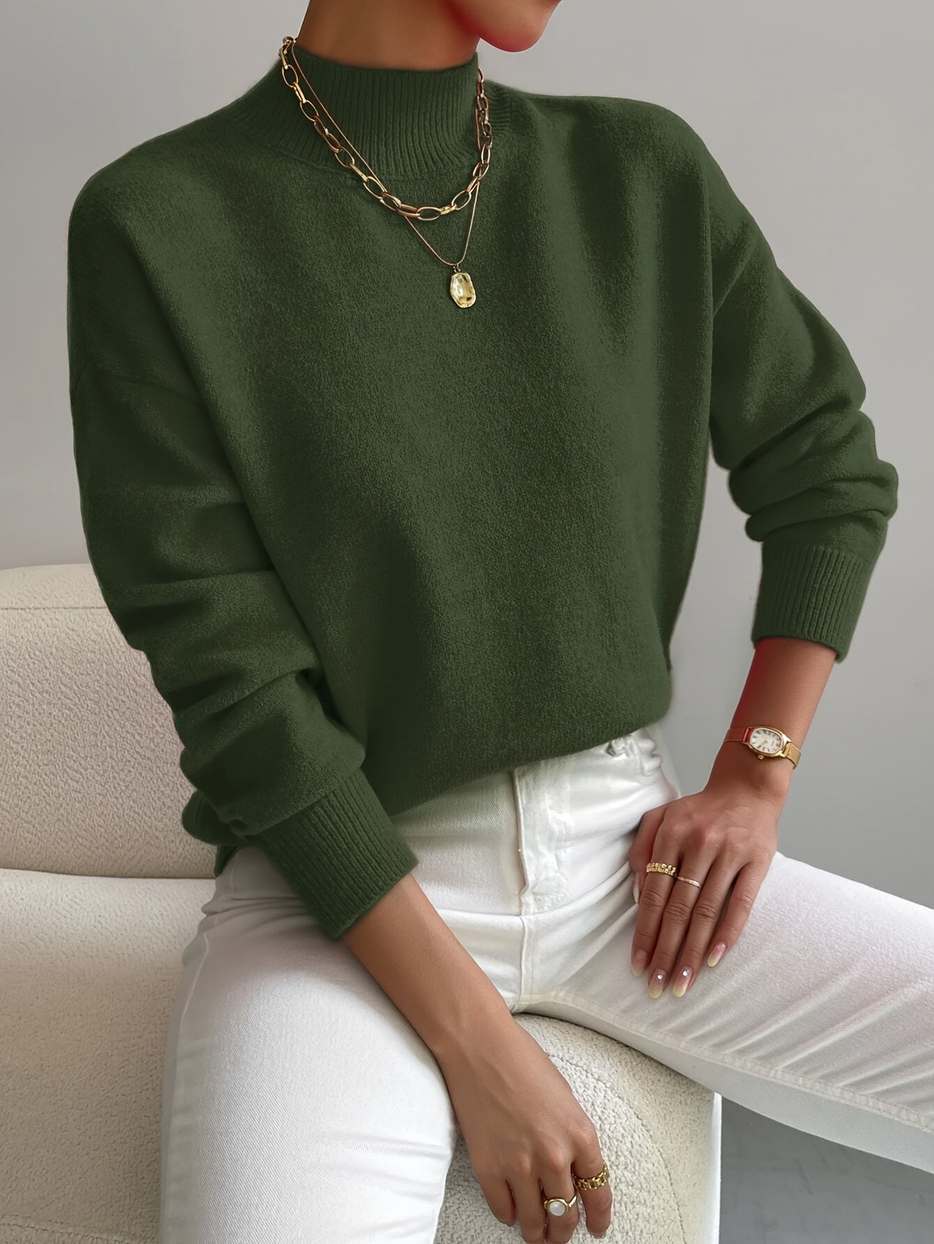 Elmont | High-Neck Knit Sweater