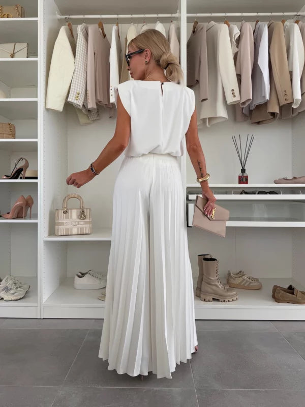 M&H | Two-Piece Set with Pleated Pants