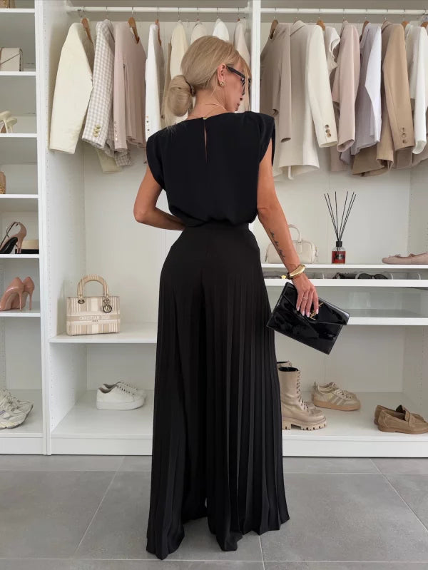 M&H | Two-Piece Set with Pleated Pants