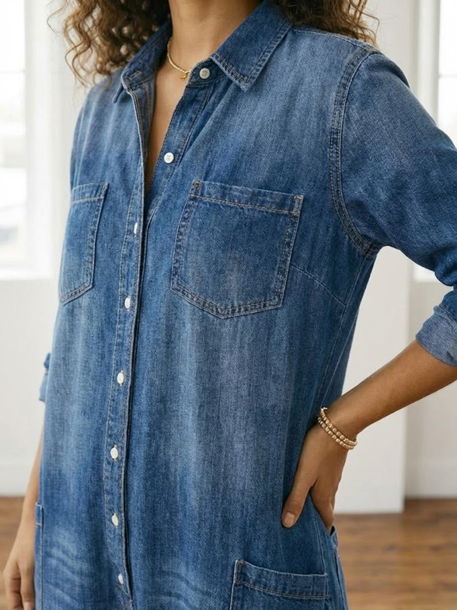 M&H | Vintage-Washed Denim Jumpsuit