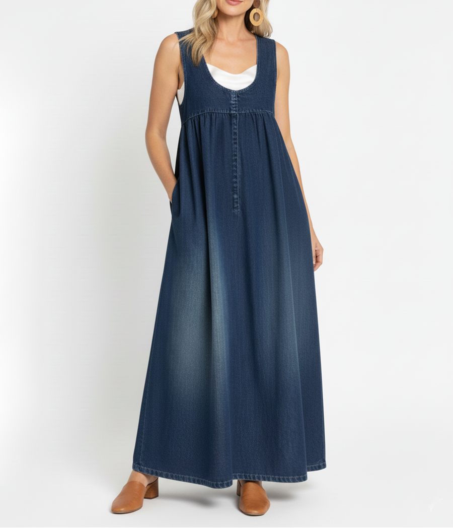 M&H | Denim-Look Maxi Dress