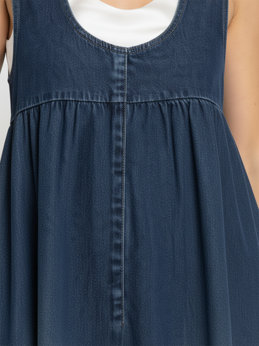 M&H | Denim-Look Maxi Dress