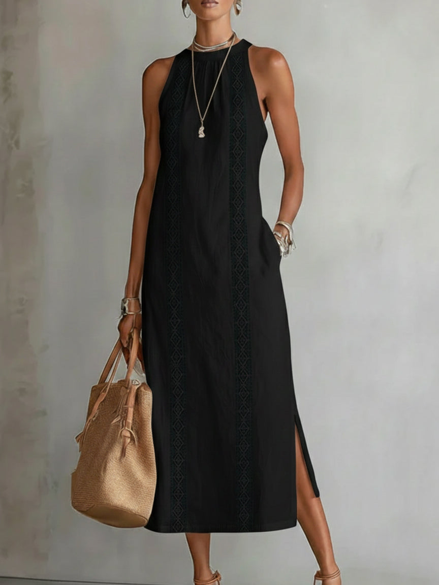 M&H | High-Neck Maxi Dress