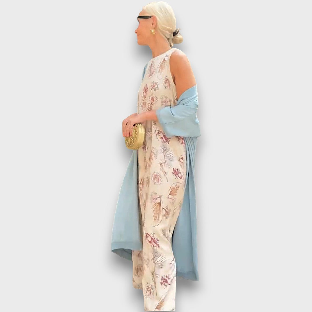 Monique | Floral Maxi Dress & Lightweight Jacket
