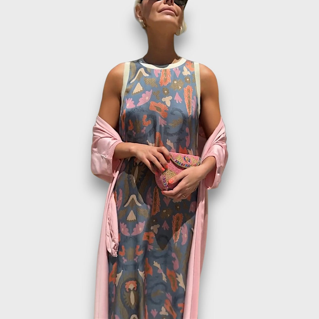 Monique | Floral Maxi Dress & Lightweight Jacket