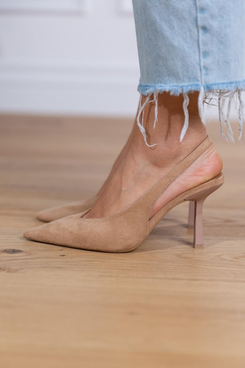 Elmont | Nude Slingback Heels