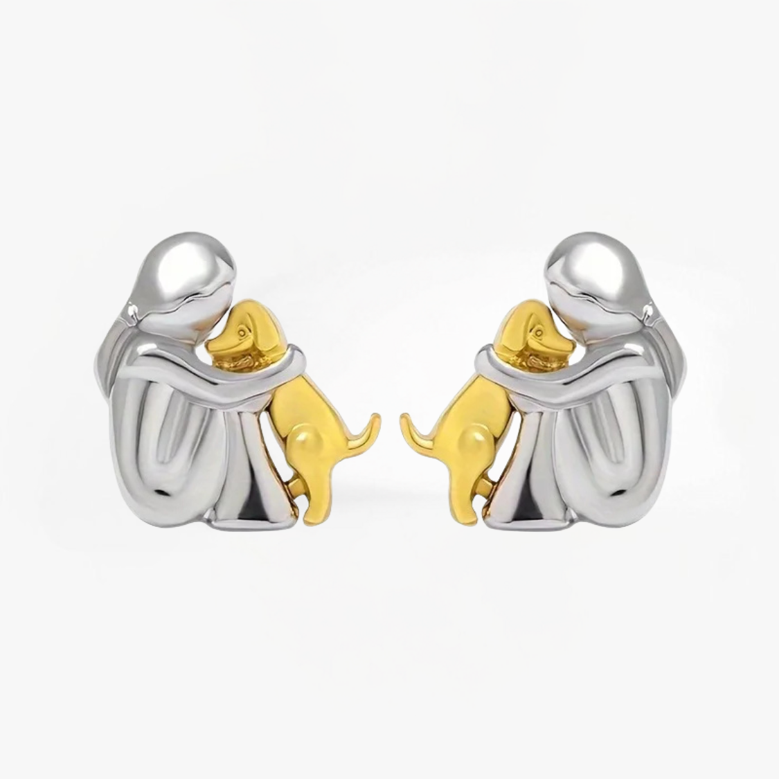 Elmont | Girl Hugging Dog Earrings