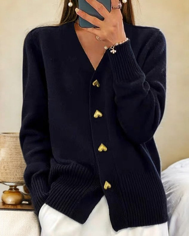 Chloe | V-Neck Button-Front Cardigan