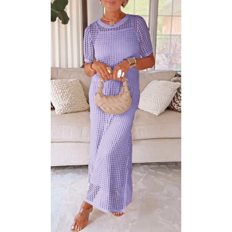 M&H | Open-Knit Maxi Dress