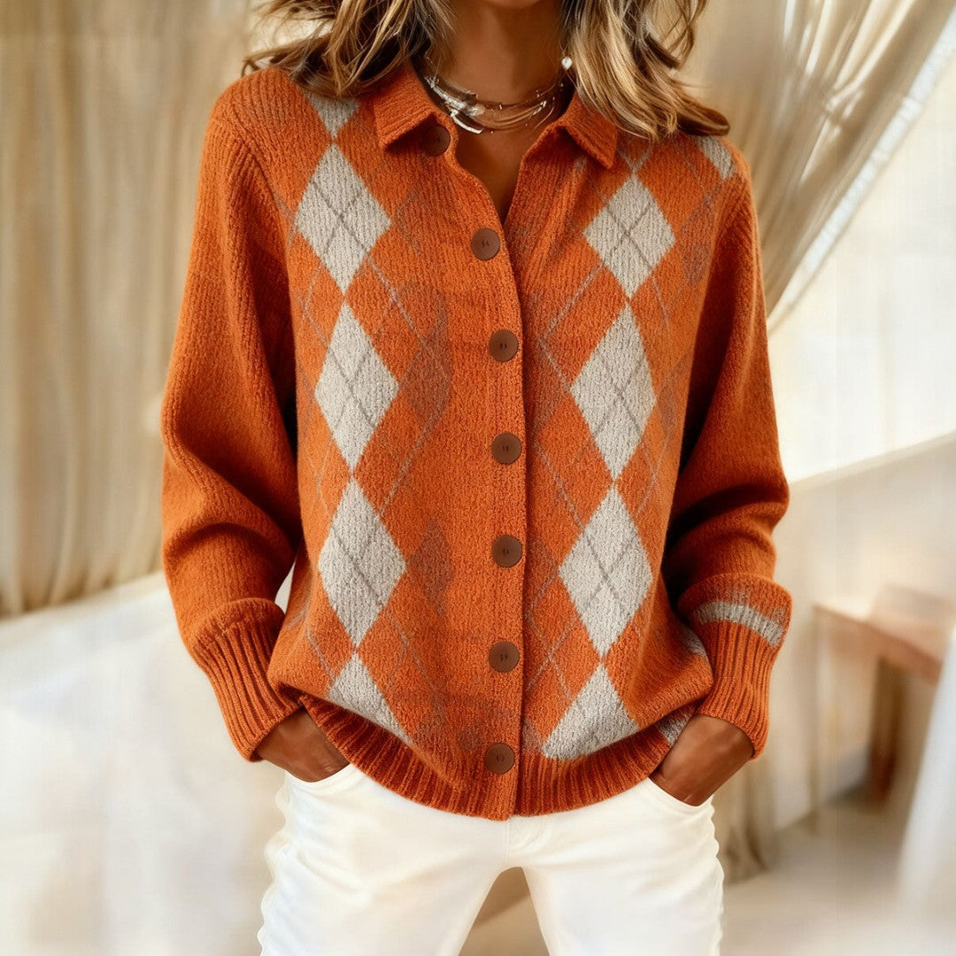 Elmont | Argyle Knit Cardigan