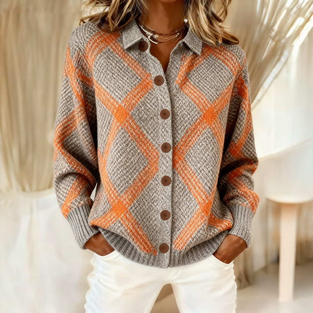 Elmont | Checkered Knit Cardigan
