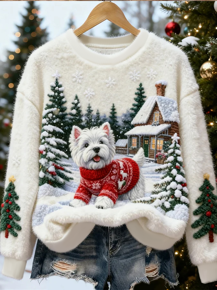 Elmont | Women's Christmas Print Flannel Sweater