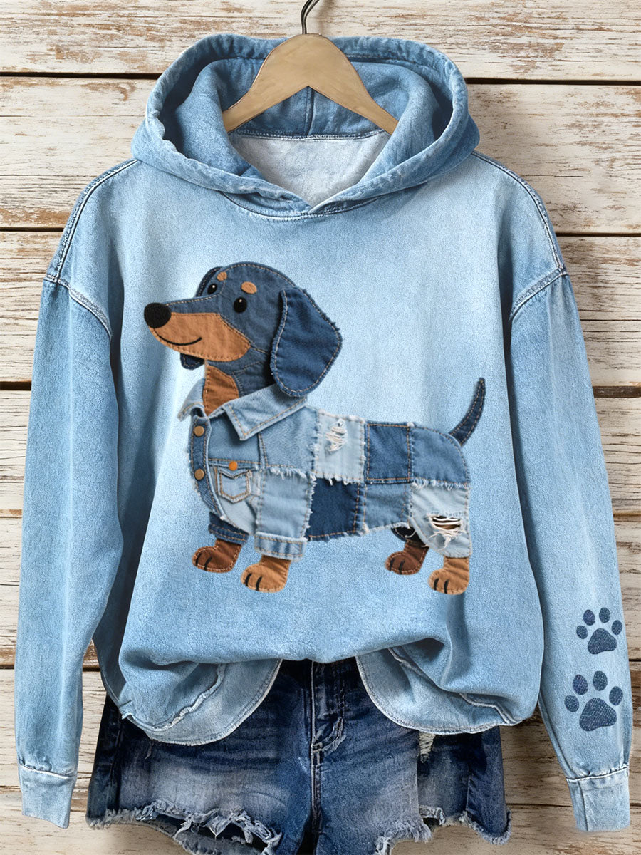 Elmont | Women's Patchwork Dachshund Sweatshirt