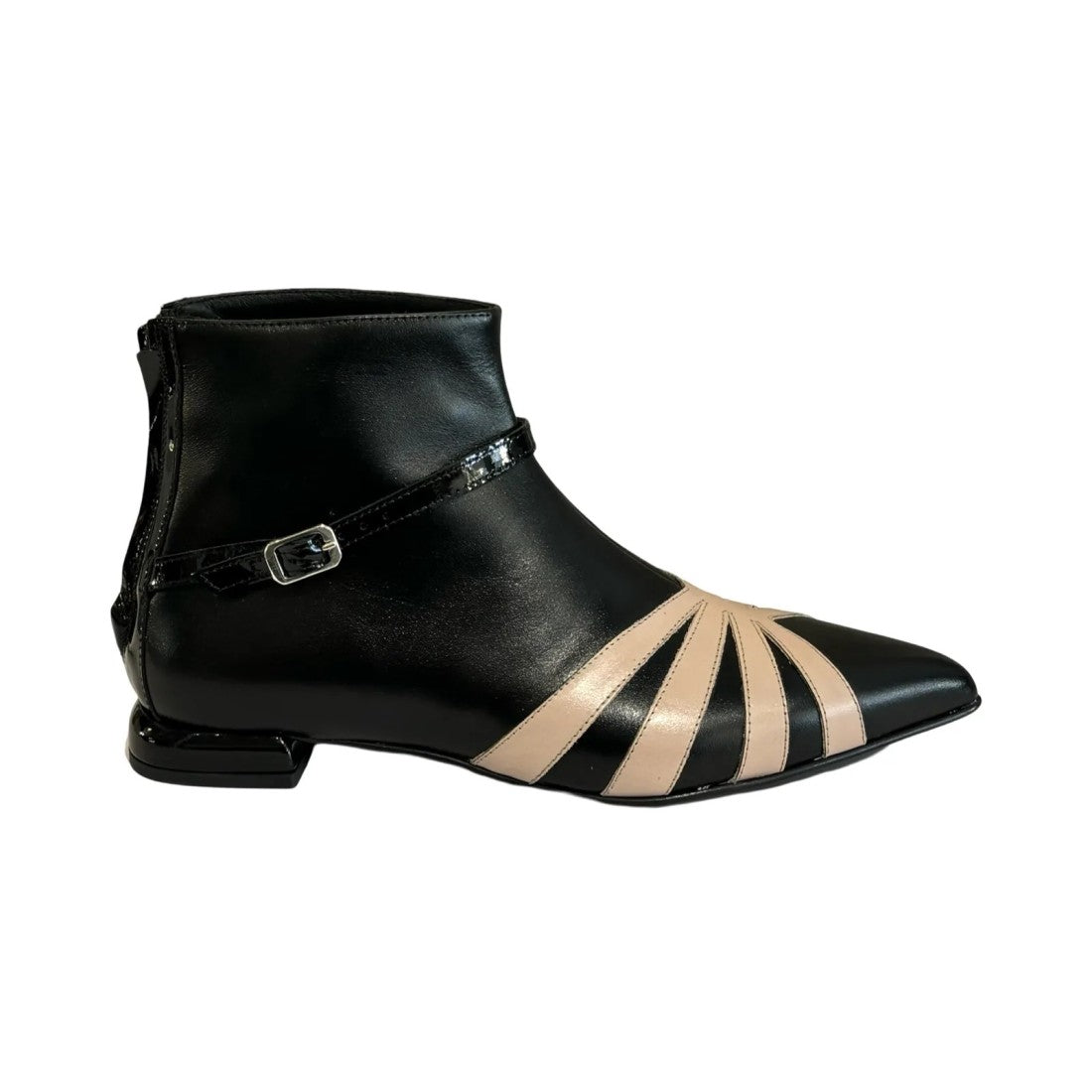 Elmont | Geometric Pointed-Toe Ankle Boot