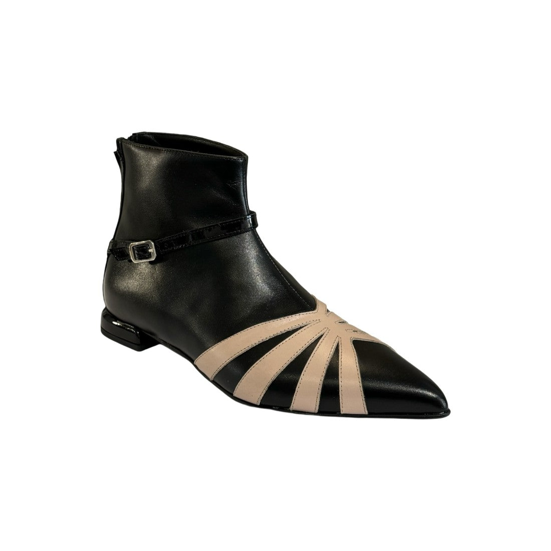 Elmont | Geometric Pointed-Toe Ankle Boot