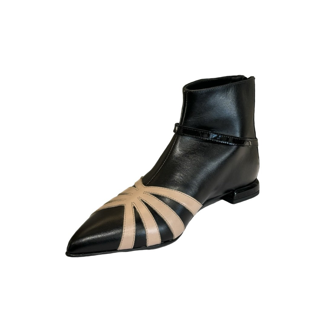 Elmont | Geometric Pointed-Toe Ankle Boot